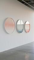 modern an der Wand montiert Oval Spiegel foto