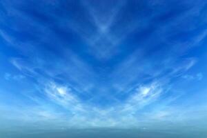 blauer Himmel mit weißer Wolke foto