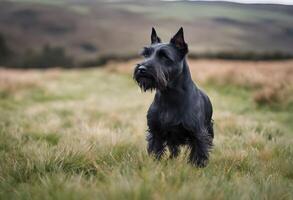 ein Aussicht von ein schottisch Terrier foto