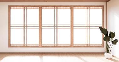 Zimmer im japanischen Stil minimalistisches Design. 3D-Rendering foto