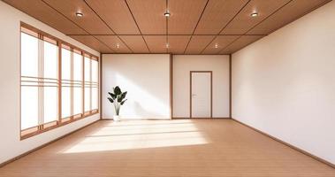 Zimmer im japanischen Stil minimalistisches Design. 3D-Rendering foto