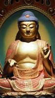 Buddha-Figur. buddhistische Skulptur. Bilder des chinesischen Buddhas foto