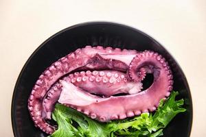 Krakensalat Essen Meeresfrüchte Mahlzeit pescetarische Ernährung