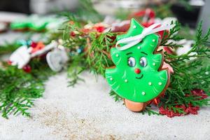 Lebkuchen Weihnachtsbaum Keks Kekse Neujahr foto