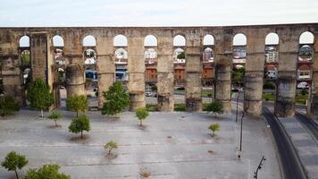 luftdrohnenansicht der befestigungen, der garnisonsgrenzstadt elvas und ihrer befestigungen. unesco welterbe portugal. Historische Seite. touristisches Ziel für den Urlaub. Portugal, Alentejo, Elvas. foto