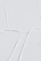 minimalistisch Weiß zerknittert Papier Textur, vielseitig Hintergrund zum Design Projekte. foto