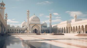 schön Moschee unter das Blau Himmel, islamisch die Architektur Design foto