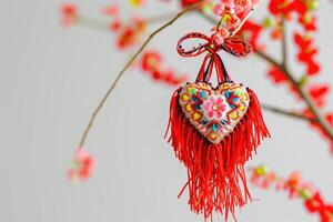 ai generiert martisor Symbol zum demnächst Frühling foto