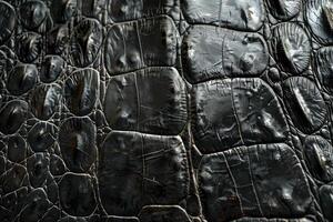 ai generiert Material mit Textur von ein Krokodil Leder foto