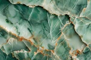 ai generiert Grün Marmor Stein Mauer mit Jade Muster Textur Hintergrund. foto