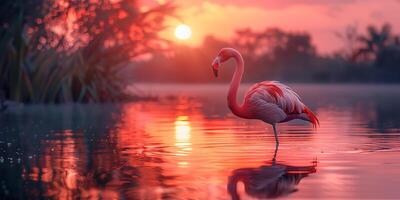 Vogel größer Flamingos phoenicopterus ruber draußen foto