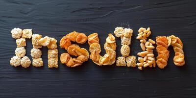 fotografieren illustrieren das Konzept von ungesund Essen mit leeren Kohlenhydrate verursachen Blut Zucker Spikes und führen zu Schlaganfall foto