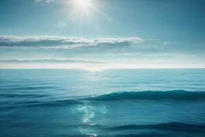 ein Aussicht von das Ozean von über mit Wellen foto
