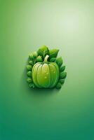 ein Grün Hintergrund mit Gemüse und Kräuter foto