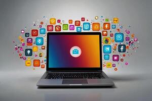 Sozial Medien Marketing zum klein Unternehmen foto