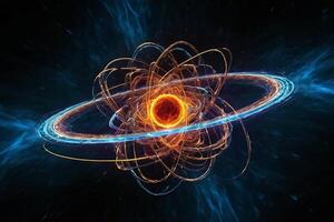 physisch Bild von ein Atom foto