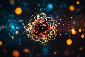 physisch Bild von ein Atom foto