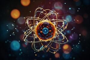 physisch Bild von ein Atom foto