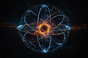 physisch Bild von ein Atom foto