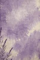 ai generiert Lavendel Blumen auf ein grungy Hintergrund foto