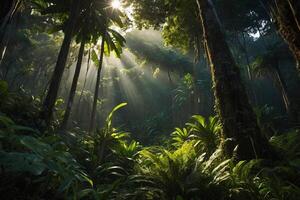 ein Strom läuft durch ein üppig Urwald foto