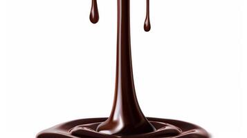 schmelzen Schokolade tropfen auf Weiß Oberfläche foto