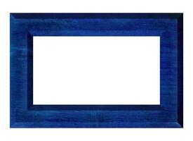 Blau leer Mauer hängend rechteckig hölzern Bild und Foto Rahmen