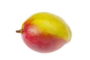 reife, saftige, süße rot-grüne Mango. exotische Früchte, isoliert auf weiss. Studiofoto foto