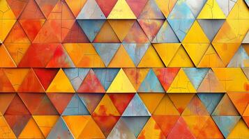 abstrakt bunt geometrisch Muster Orange Gelb foto