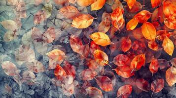 abstrakt Natur gemalt mit Aquarell Herbst foto