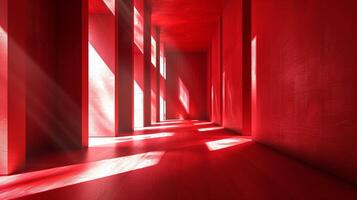 abstrakt rot leeren Zimmer detailliert hoch Qualität foto