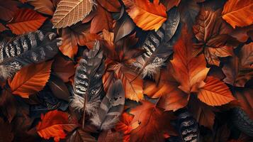 ein abstrakt Natur Design Herbst Blätter foto