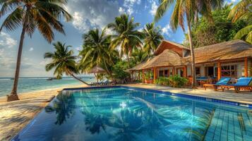 schön tropisch Strand Vorderseite Hotel Re mit schw foto