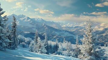 schön Winter Natur Landschaft tolle Berg foto