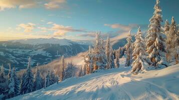 schön Winter Natur Landschaft tolle Berg foto