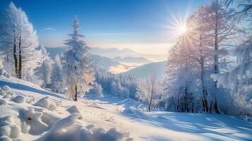 schön Winter Natur Landschaft tolle Berg foto