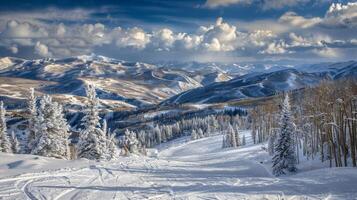 schön Winter Natur Landschaft tolle Berg foto