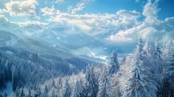 schön Winter Natur Landschaft tolle Berg foto