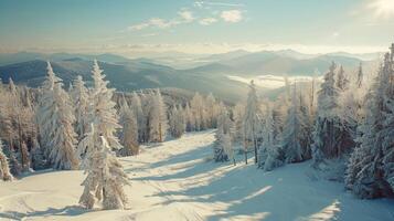 schön Winter Natur Landschaft tolle Berg foto