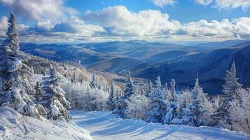 schön Winter Natur Landschaft tolle Berg foto