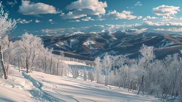 schön Winter Natur Landschaft tolle Berg foto