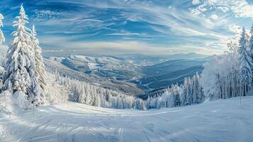 schön Winter Natur Landschaft tolle Berg foto