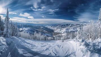 schön Winter Natur Landschaft tolle Berg foto