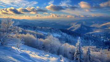 schön Winter Natur Landschaft tolle Berg foto