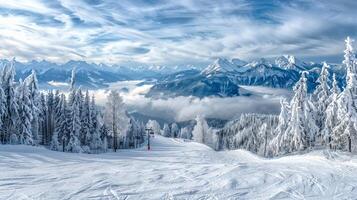 schön Winter Natur Landschaft tolle Berg foto