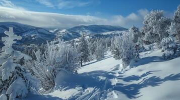 schön Winter Natur Landschaft tolle Berg foto