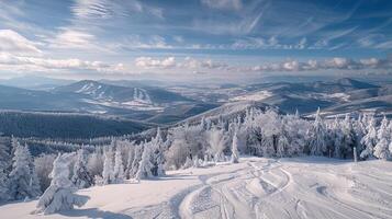 schön Winter Natur Landschaft tolle Berg foto