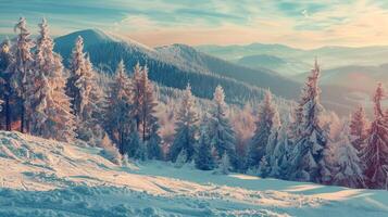 schön Winter Natur Landschaft tolle Berg foto