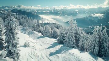 schön Winter Natur Landschaft tolle Berg foto