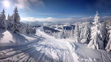 schön Winter Natur Landschaft tolle Berg foto